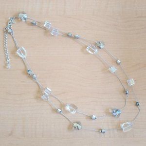Premier Design Silver Tone Long Necklace with Glass Beads